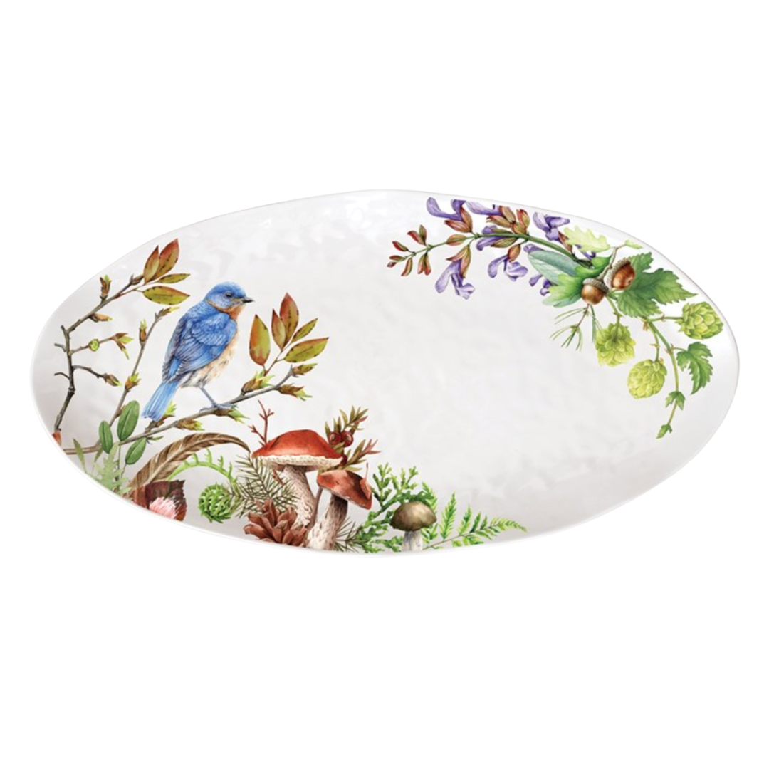 MICHEL DESIGN Moss And Oak Melamine Oval Platter Default Title