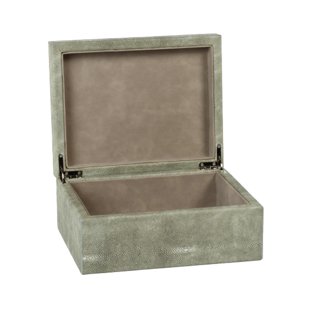 ZODAX MOOREA SHAGREEN LEATHER BOX