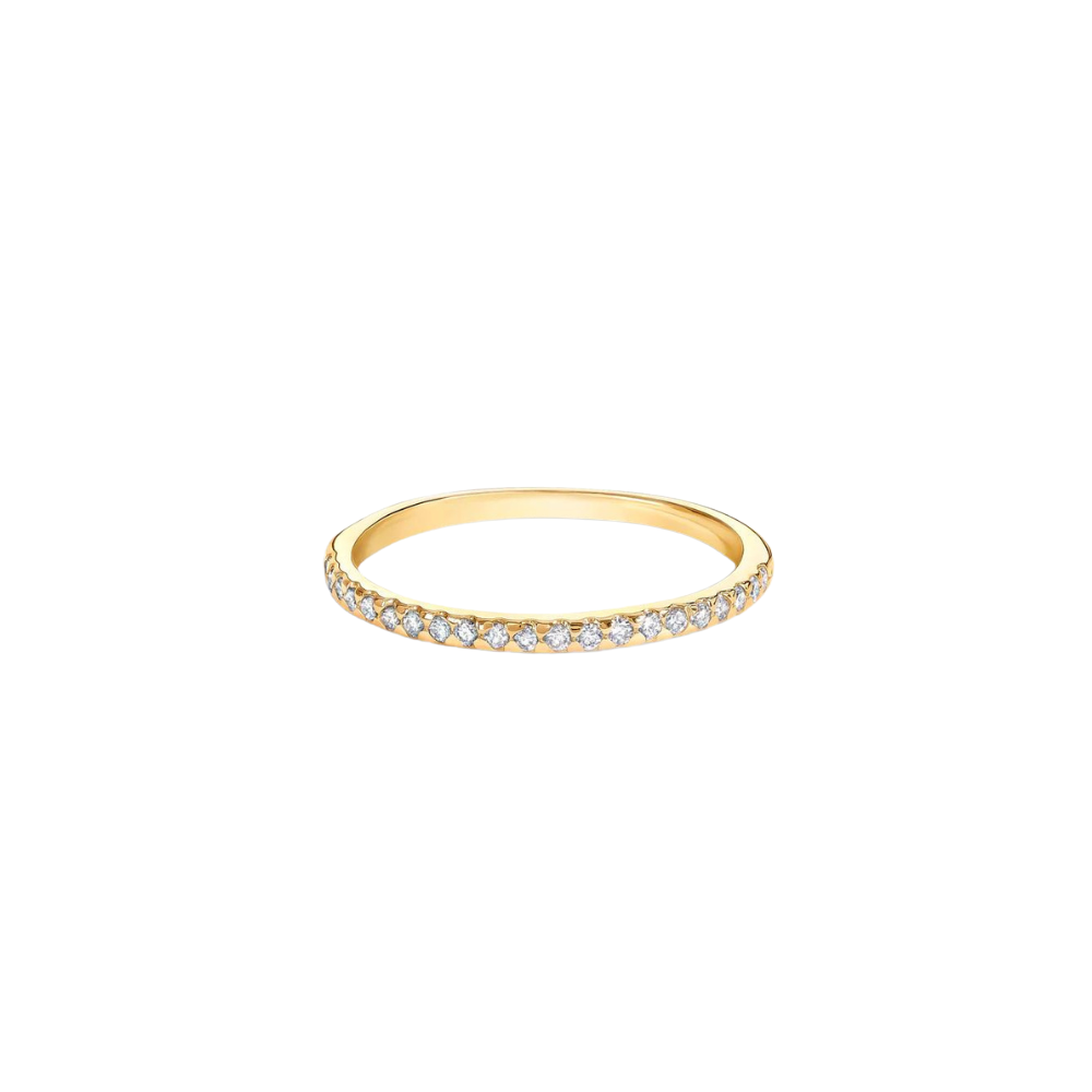 HEATHER B. MOORE 14K YELLOW GOLD PAVE DIAMOND RING