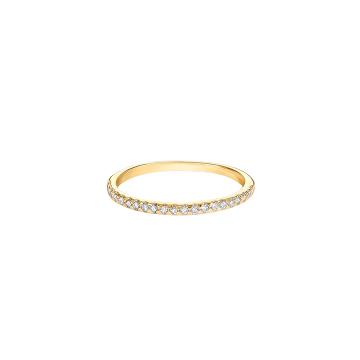 HEATHER B. MOORE 14K YELLOW GOLD PAVE DIAMOND RING