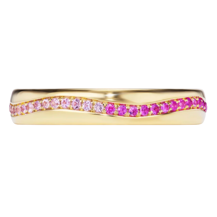 MELUZZA 18K Yellow Gold Pink Wave Ring Default Title