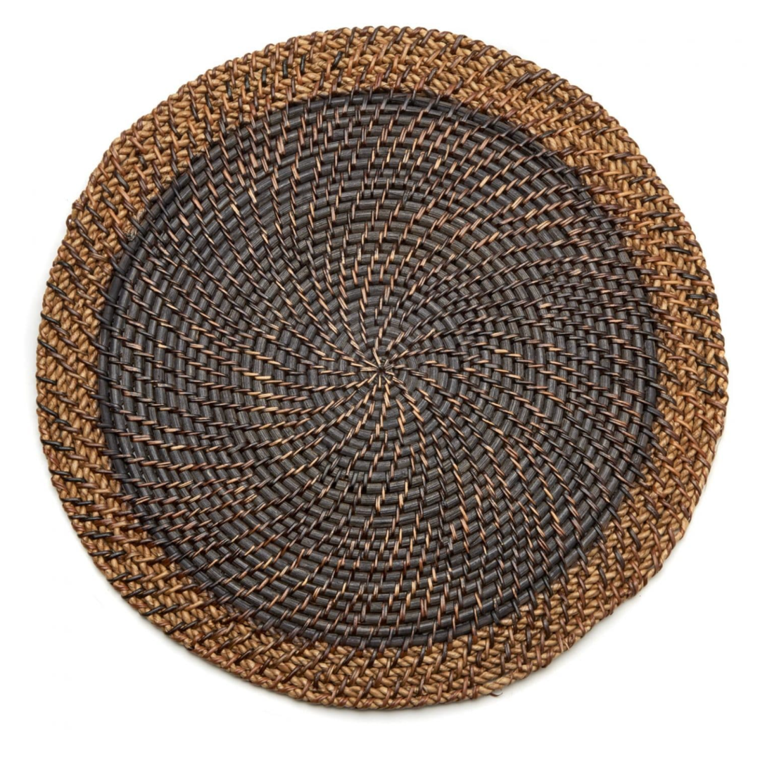 DEBORAH RHODES Shaded Black Rattan Placemat Default Title