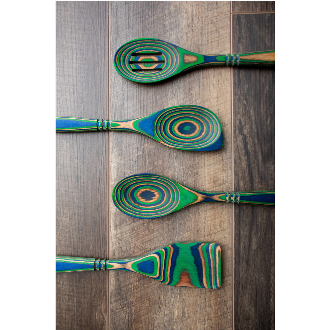 ISLAND BAMBOO Peacock 12" Pakka Spatula