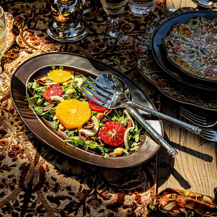 JULISKA Pewter Stoneware Oval Platter