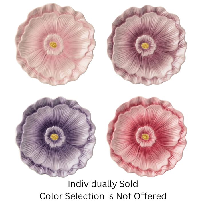 CERTIFIED INTERNATIONAL Individually Sold Wildflower 3-D Floral Dessert Plate