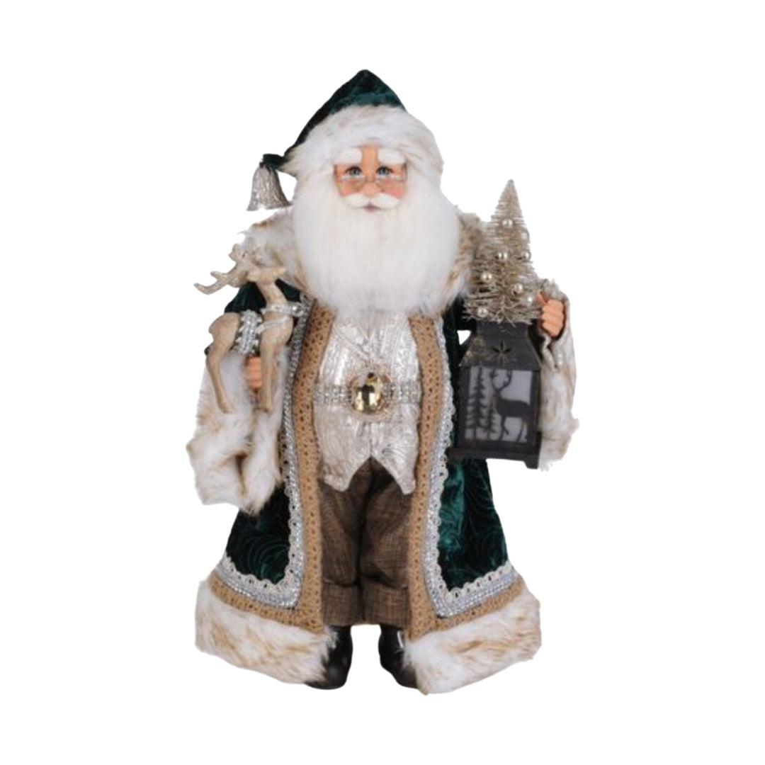 KAREN DIDION Lighted Woodland Emerald Santa Default Title