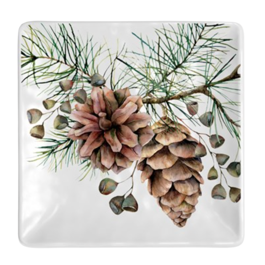 MICHEL DESIGN White Spruce Canape Melamine Plates Default Title