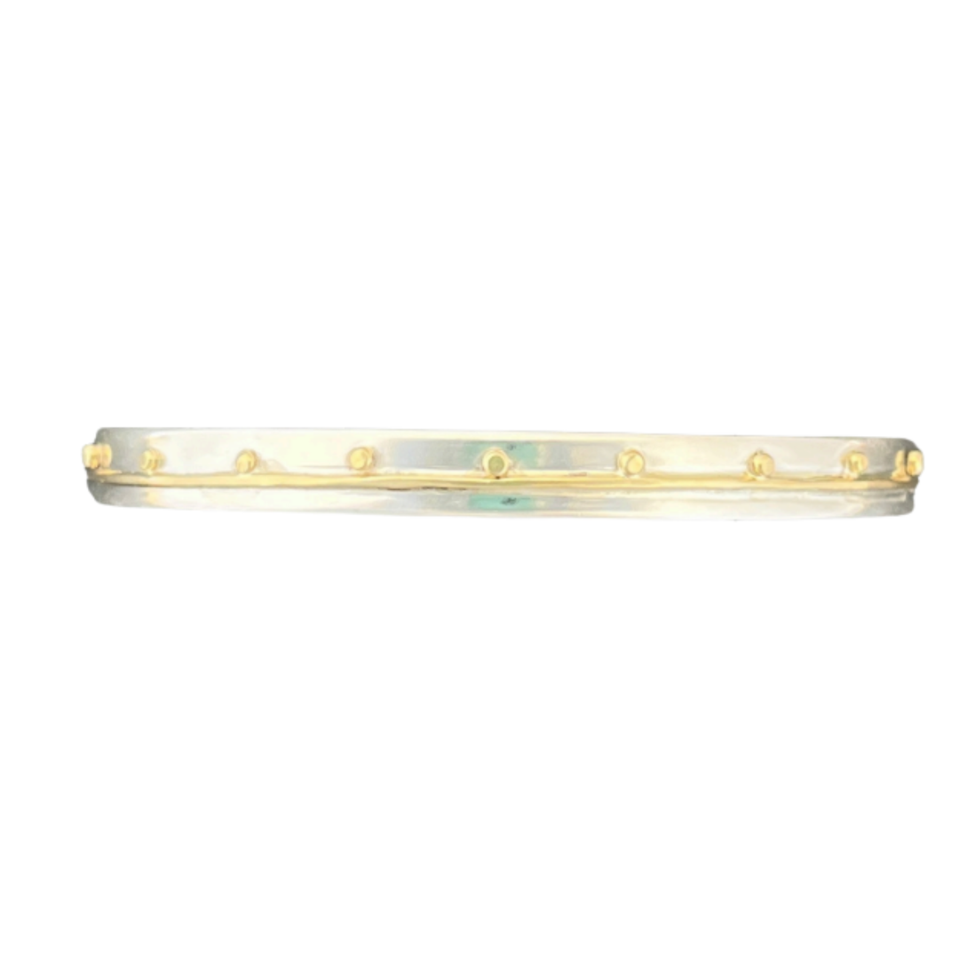 ARI O Open Cuff Yellow Gold And Sterling Silver Bracelet Default Title