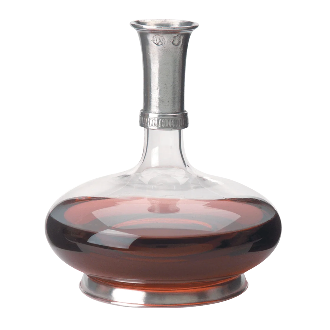 MATCH Glass Wine Decanter With Pewter Embelishment Default Title