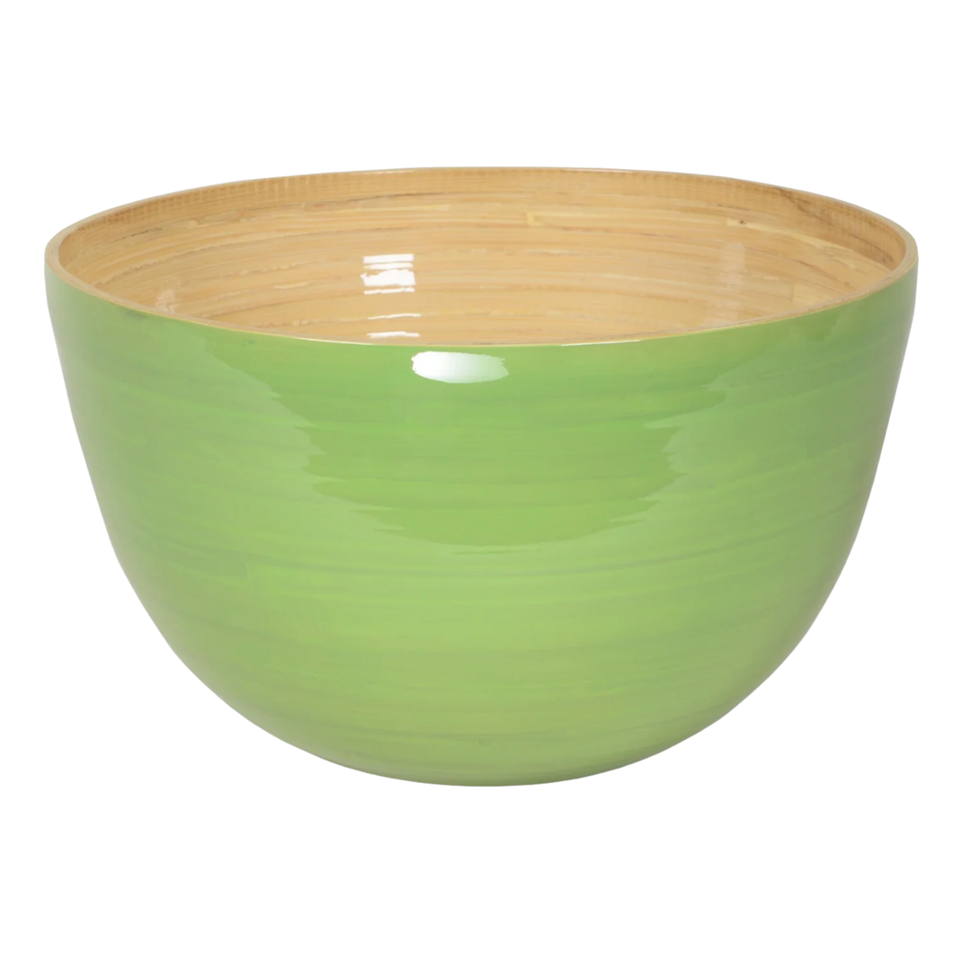 ALBERT L. Pastel Green Bamboo Family Bowl Default Title