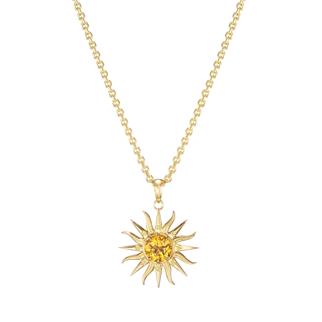 MELUZZA 18K Yellow Gold Pendant You Are My Sunshine Necklace Default Title