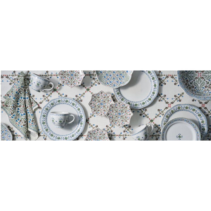 JULISKA Villa Seville Scalloped Chambray Floral Side Plate Or Cocktail Plate (Set Of 4 - Online Only)