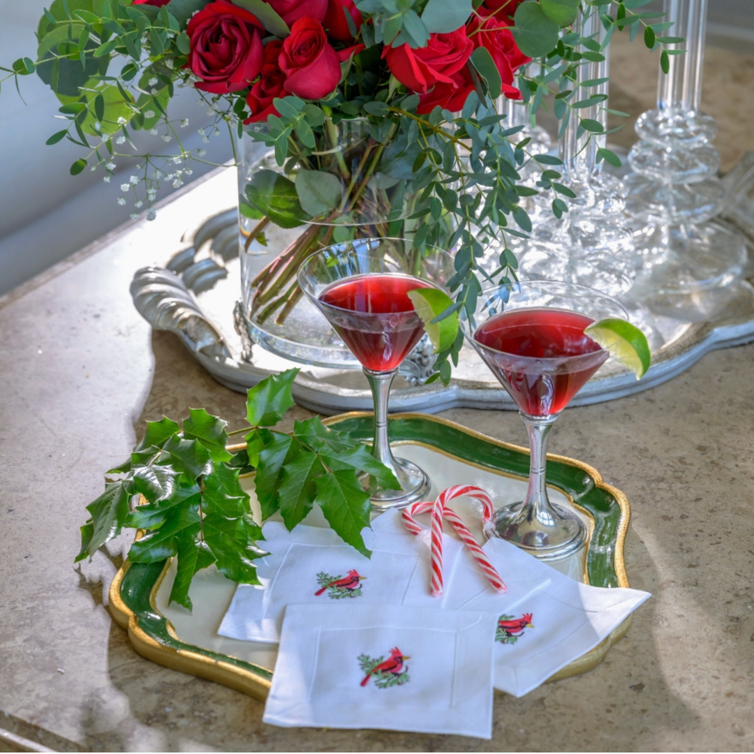 ARTE ITALICA Cardinal Linen Cocktail Napkin