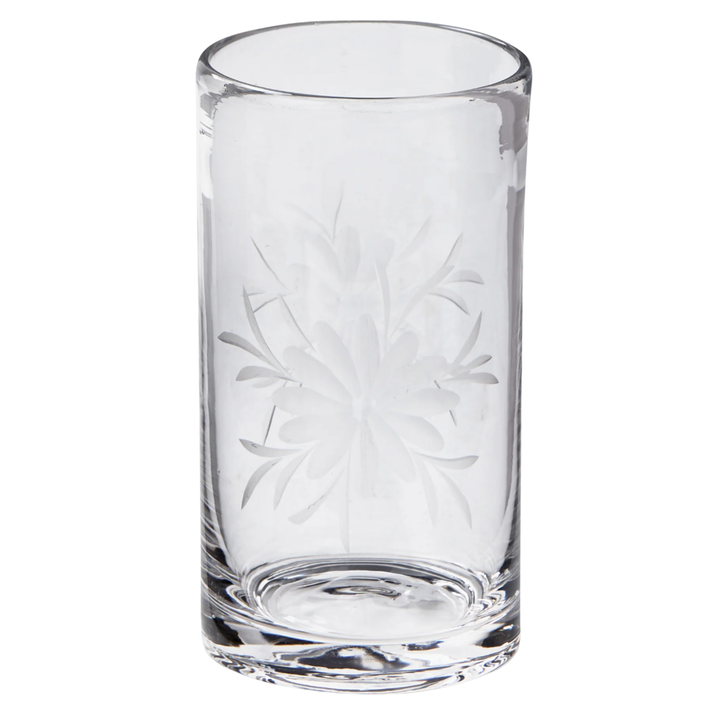 TAG Fleur Etched Glass Tumbler Default Title
