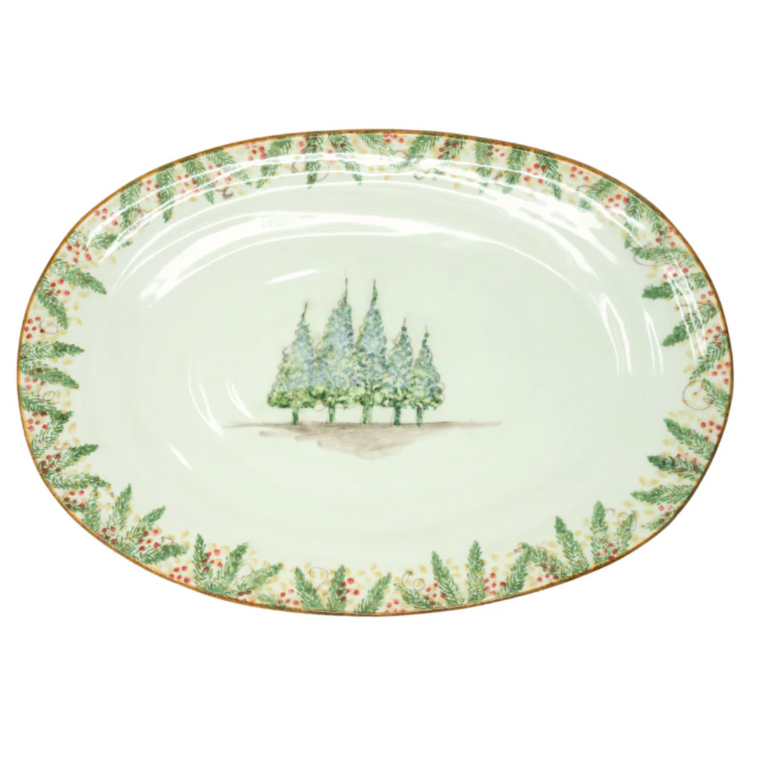 ARTE ITALICA Natale Large Oval Platter Default Title