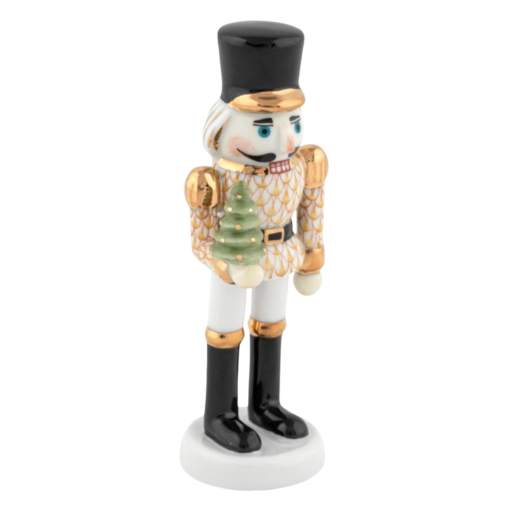 HEREND Nutcracker With Christmas Tree BUTTERSCOTCH,BLUE,BLACK,GREEN,KEYLIME,CHOCOLATE,SAPPHIRE,RASPBERRY,RUST