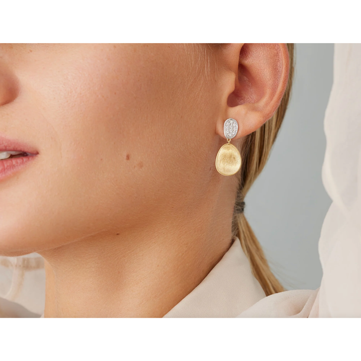 MARCO BICEGO Lunaria 18K Yellow And White Gold Drop Diamond Earrings