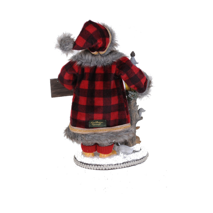 KAREN DIDION Lighted Forest Friends Santa Figure