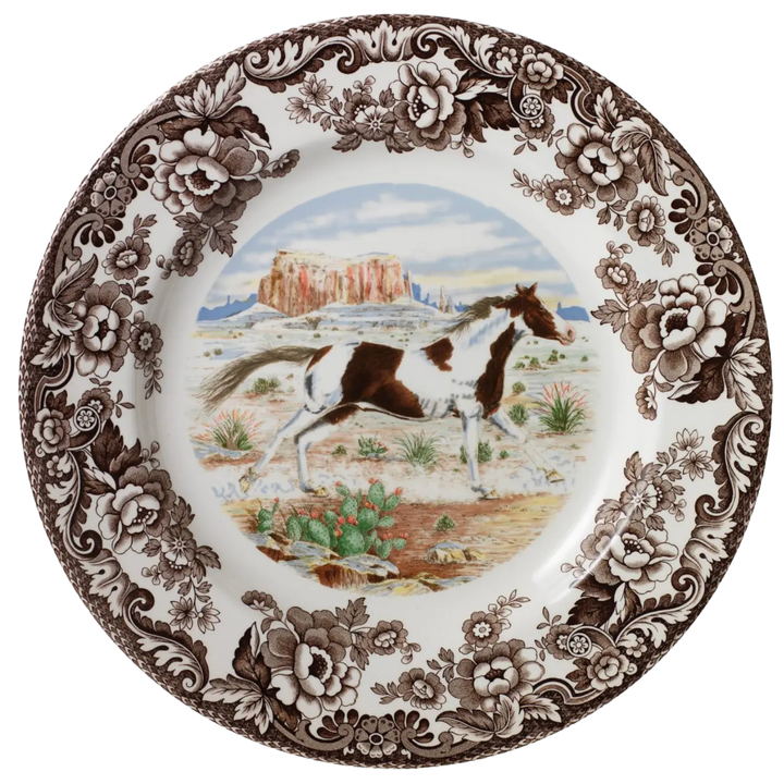 SPODE Woodland American Paint Horse Dinner Plate Default Title