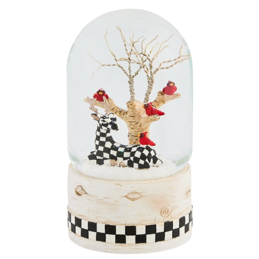 MACKENZIE CHILDS MACKENZIE CHILDS FARMHOUSE DEER SNOW GLOBE