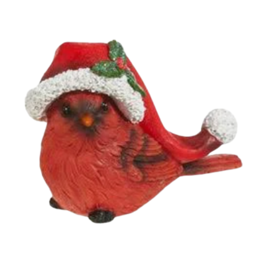 RAZ IMPORTS Cardinal Dressed With Santa Hat Default Title