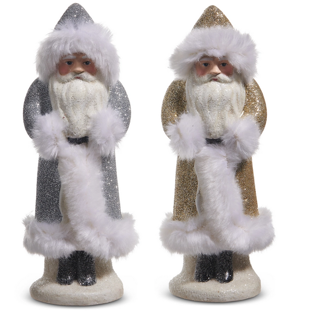 RAZ IMPORTS Individually Sold Santa With Gold Firm Trim Default Title