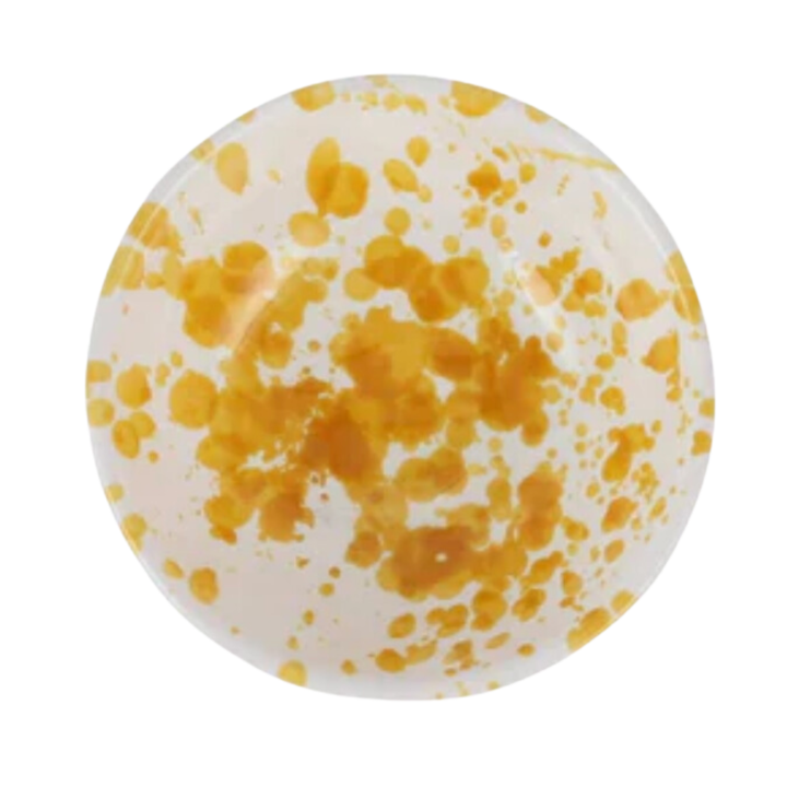 VIETRI Amalfitana Yellow Splatter Dipping Bowl