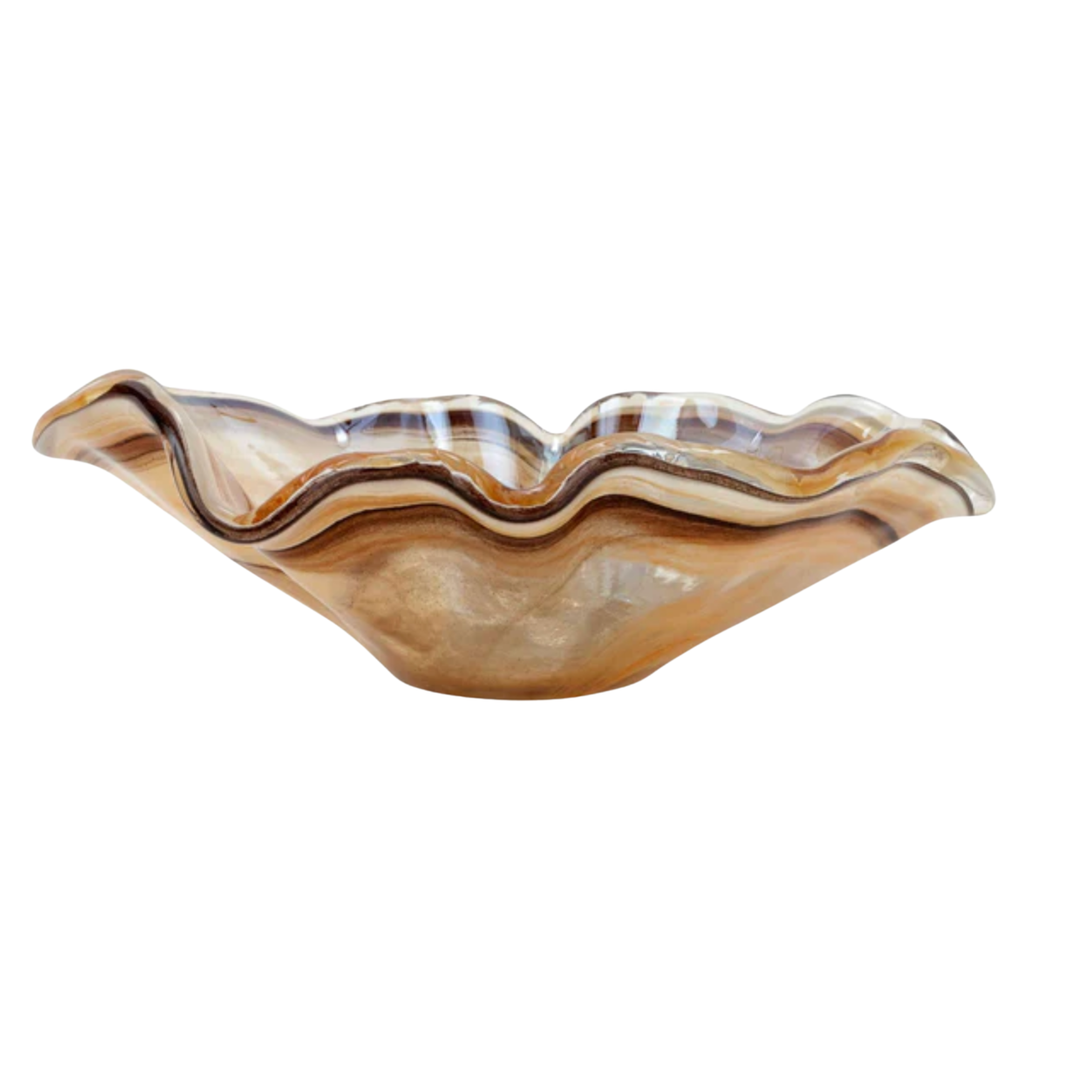 VIETRI Onda Glass Tortoiseshell Large Bowl Default Title