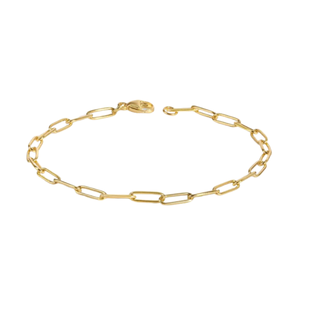 HEATHER B. MOORE 2.9MM GOLD LINK BRACELET 6"