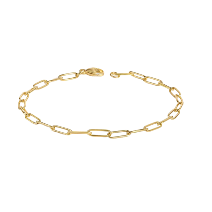 HEATHER B. MOORE 2.9MM GOLD LINK BRACELET 6"