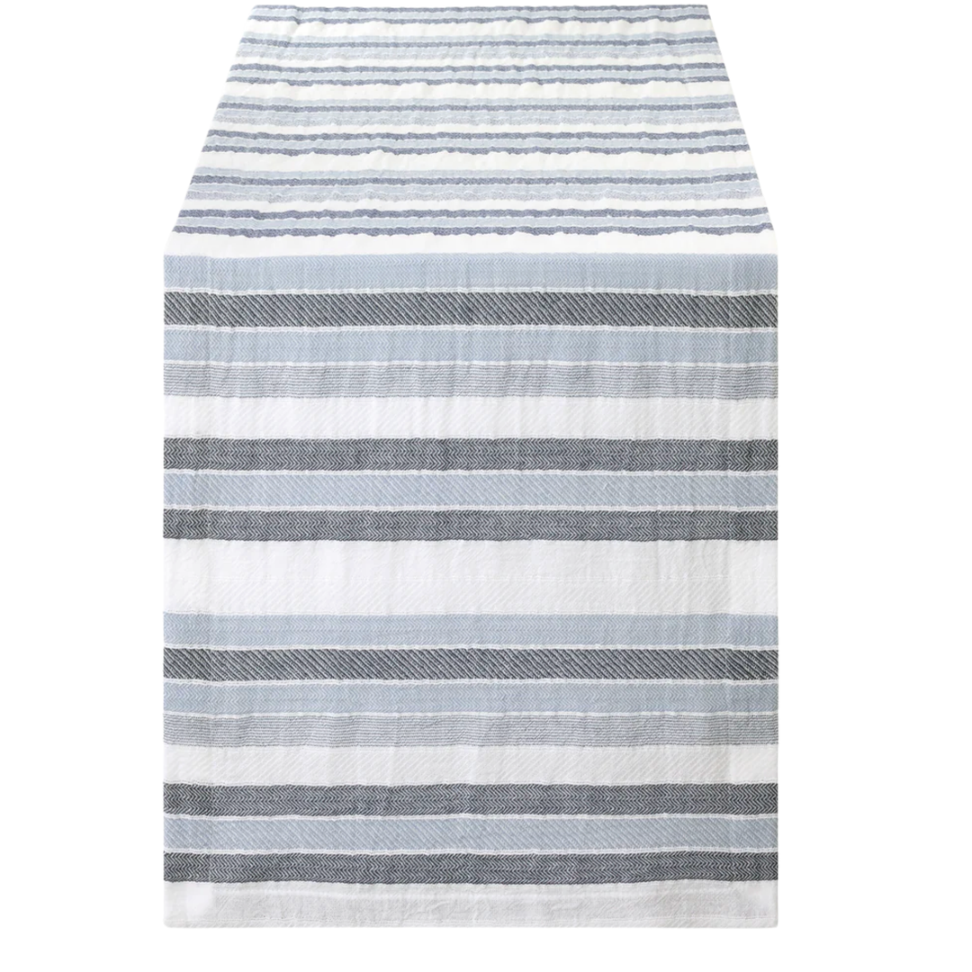 BODRUM Aegean Stripe Blue Stripe Table Runner Default Title