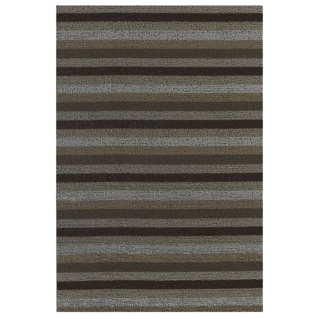 CHILEWICH Mocha Big Mat Even Stripe Rug Default Title
