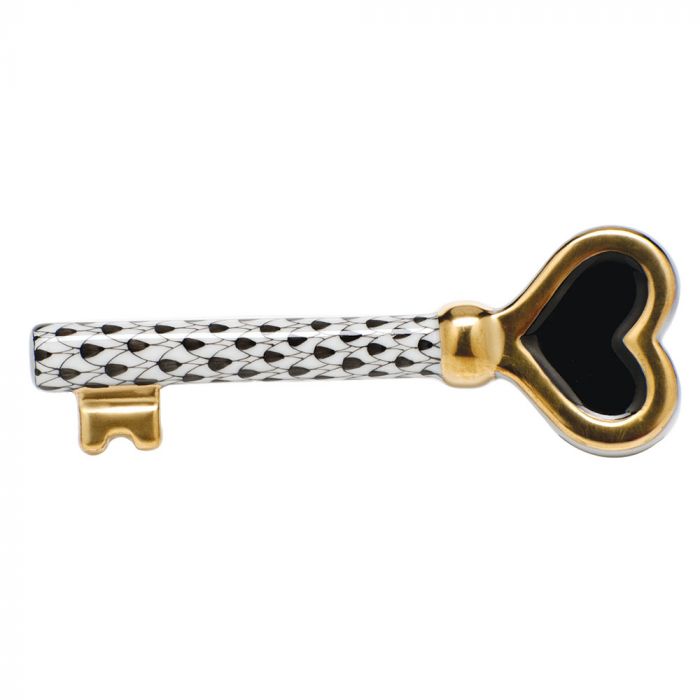 HEREND KEY TO MY HEART BLACK