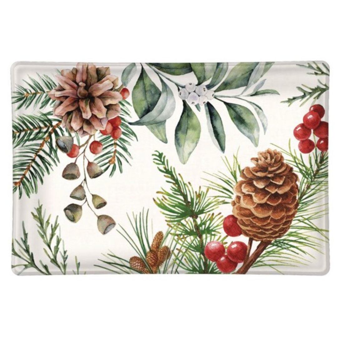 MICHEL DESIGN White Spruce Glass Soap Dish Default Title