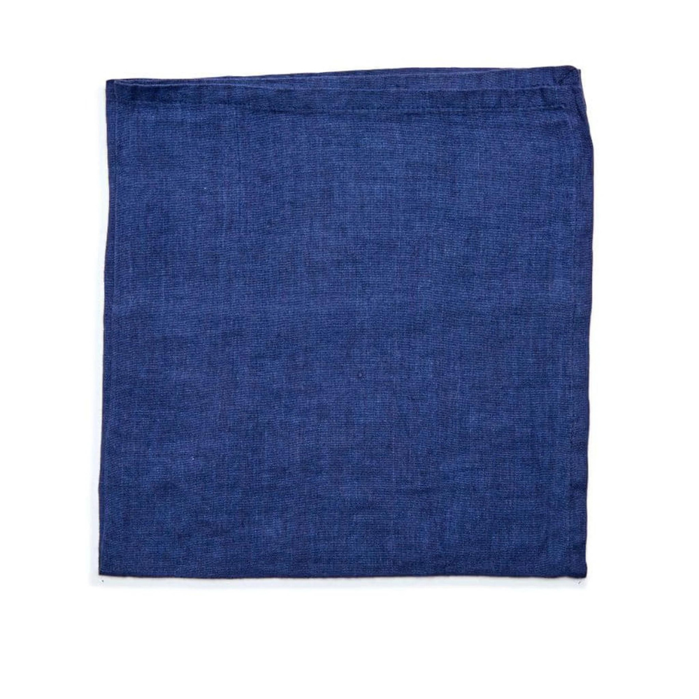 DEBORAH RHODES Navy Washed Linen Napkins
