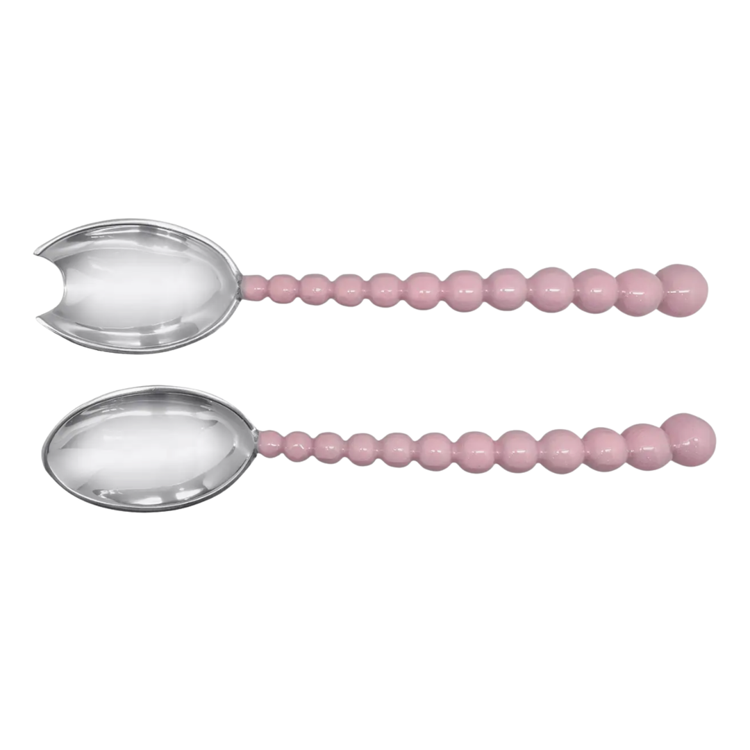 MARIPOSA Pearled Pink Salad Servers Default Title