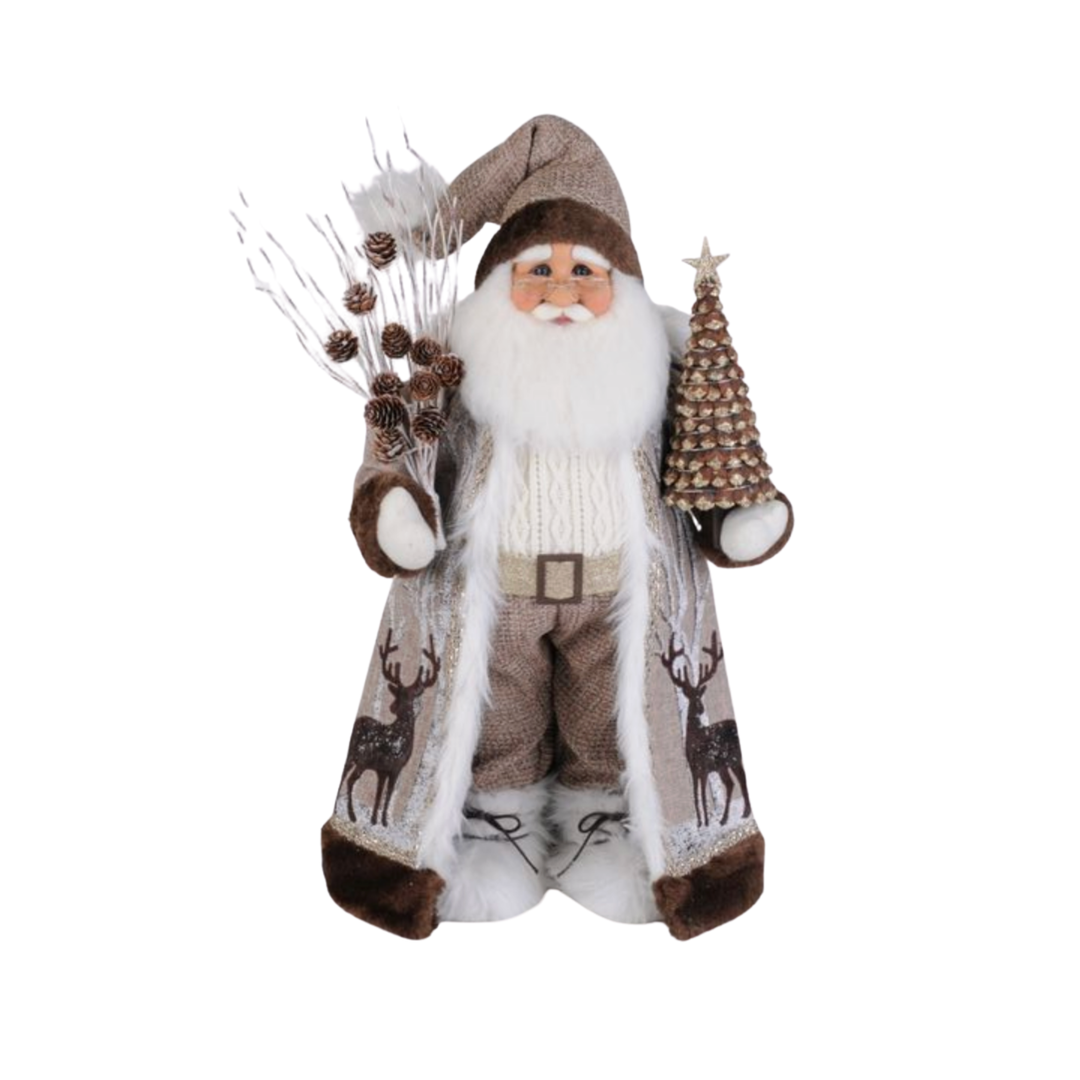 KAREN DIDION Winter Woods Lighted Santa Default Title