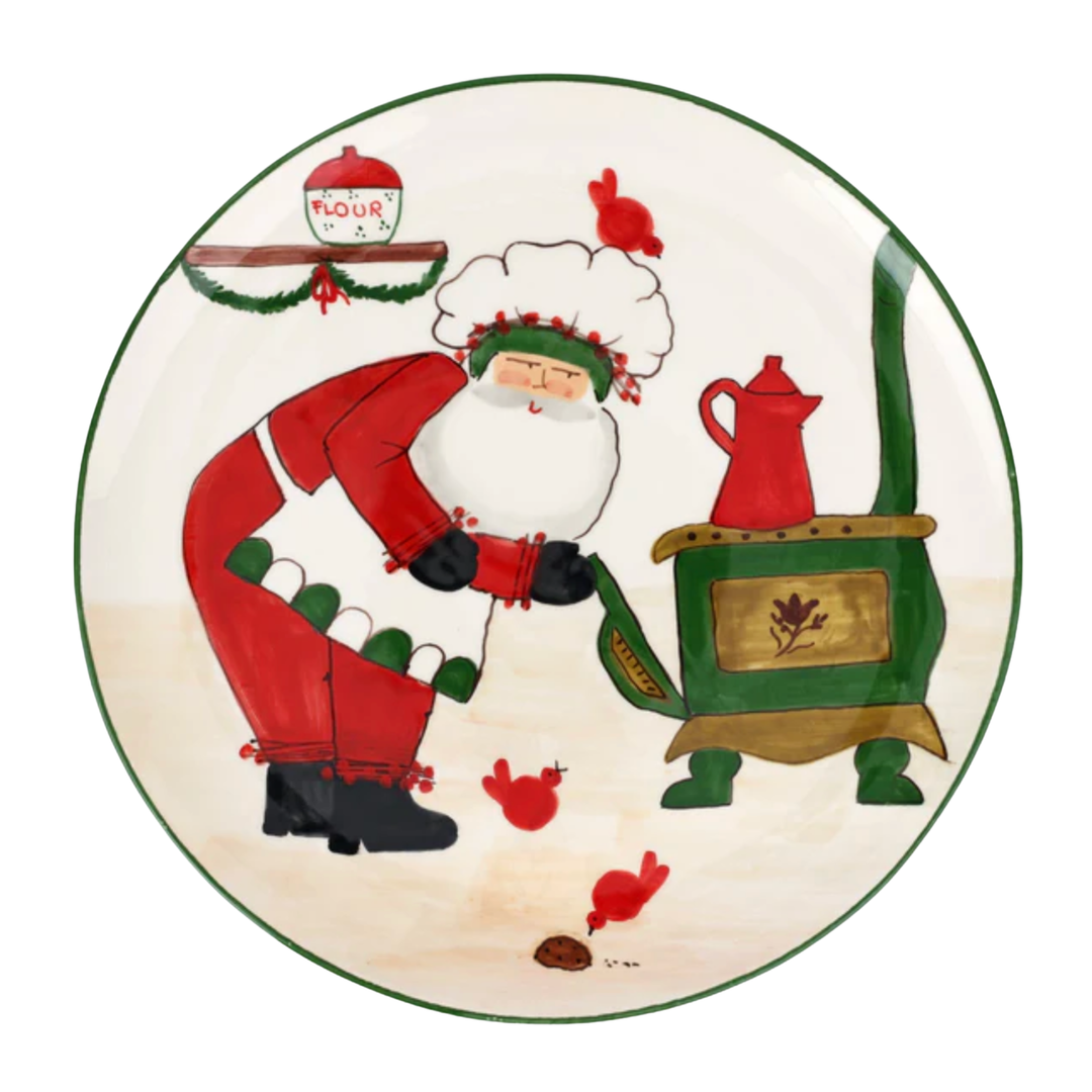 VIETRI Old St. Nick Large Roung Platter Default Title