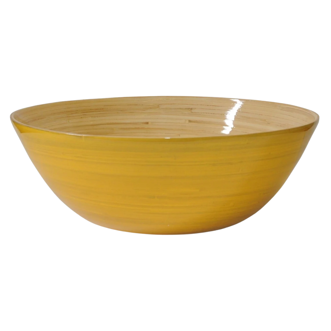 ALBERT L. Yellow Bamboo Party Bowl Default Title