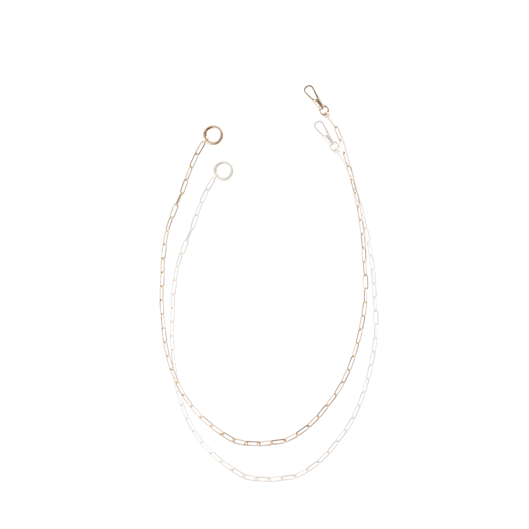 Paperclip 18K Yellow Gold Necklace With Swival Connector