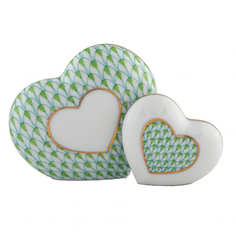 HEREND Two Of Hearts KEY LIME
