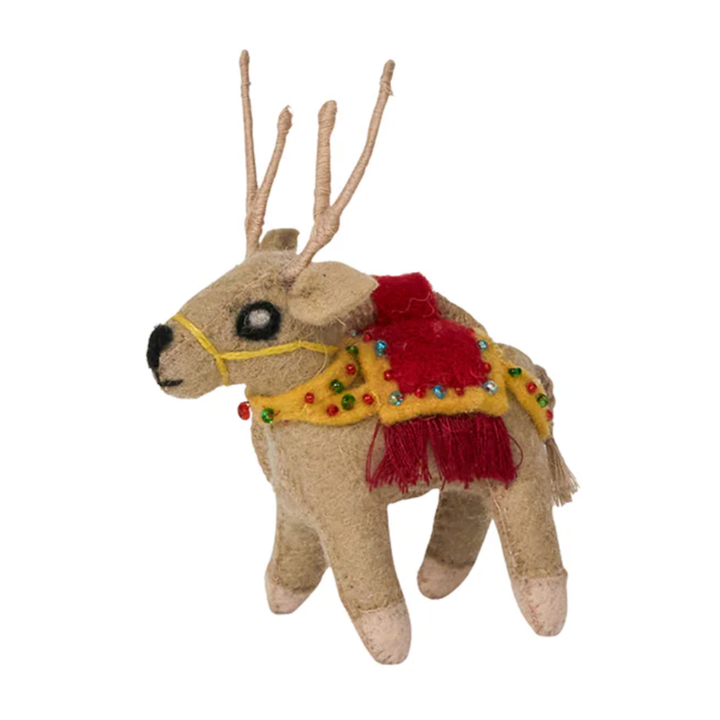 JULISKA Berry And Thread North Pole Reindeer Napkin Ring Sold Individually