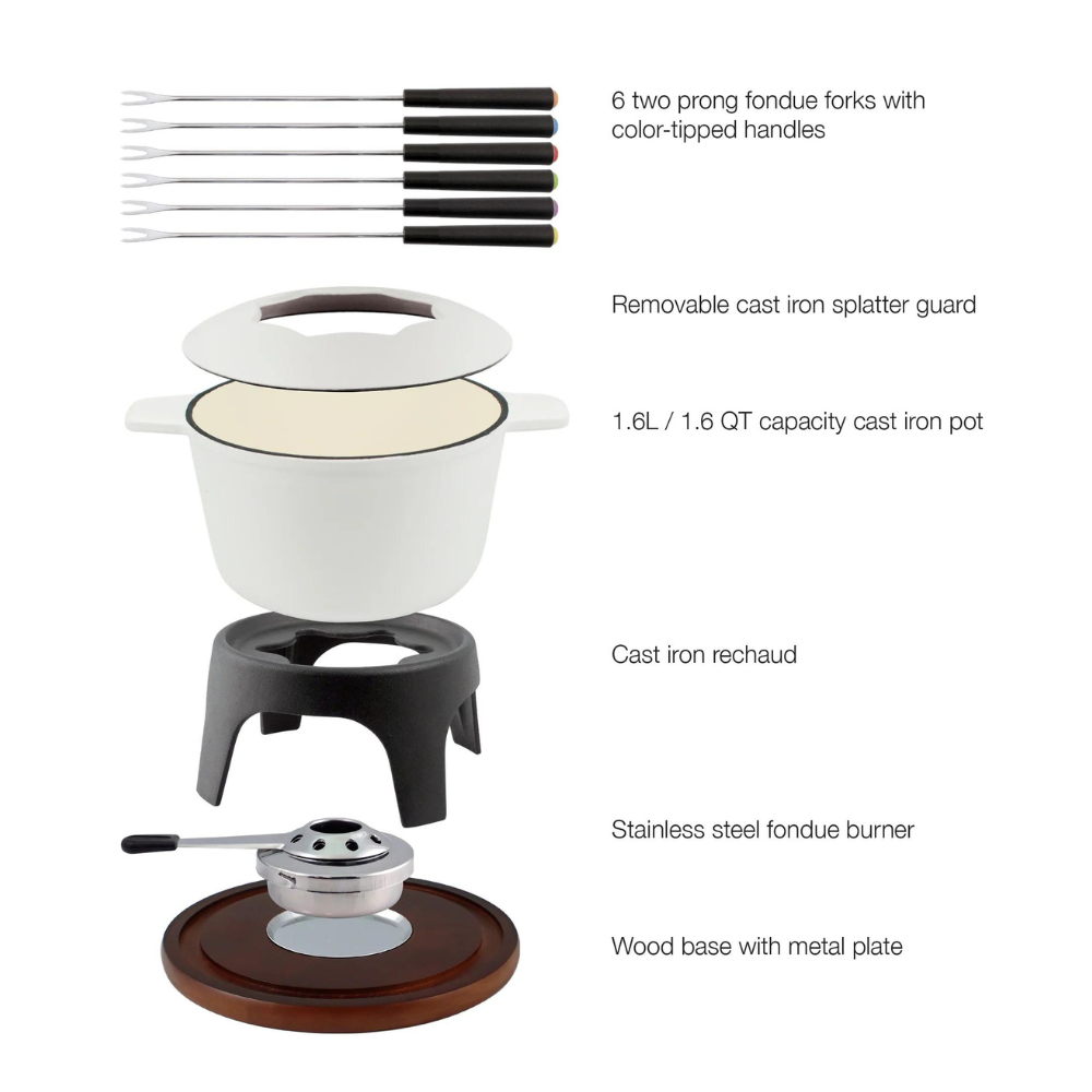 Matte White Sierra Fondue Set