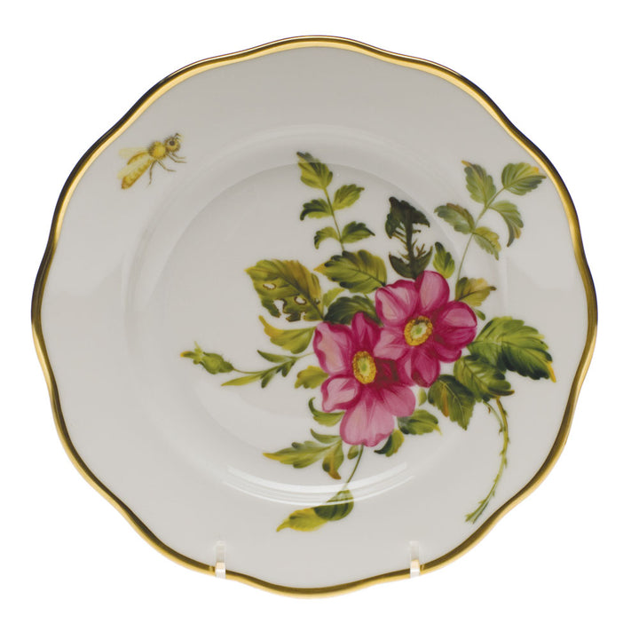 HEREND Texas Blue Bonnet American Wildflower Salad Plate