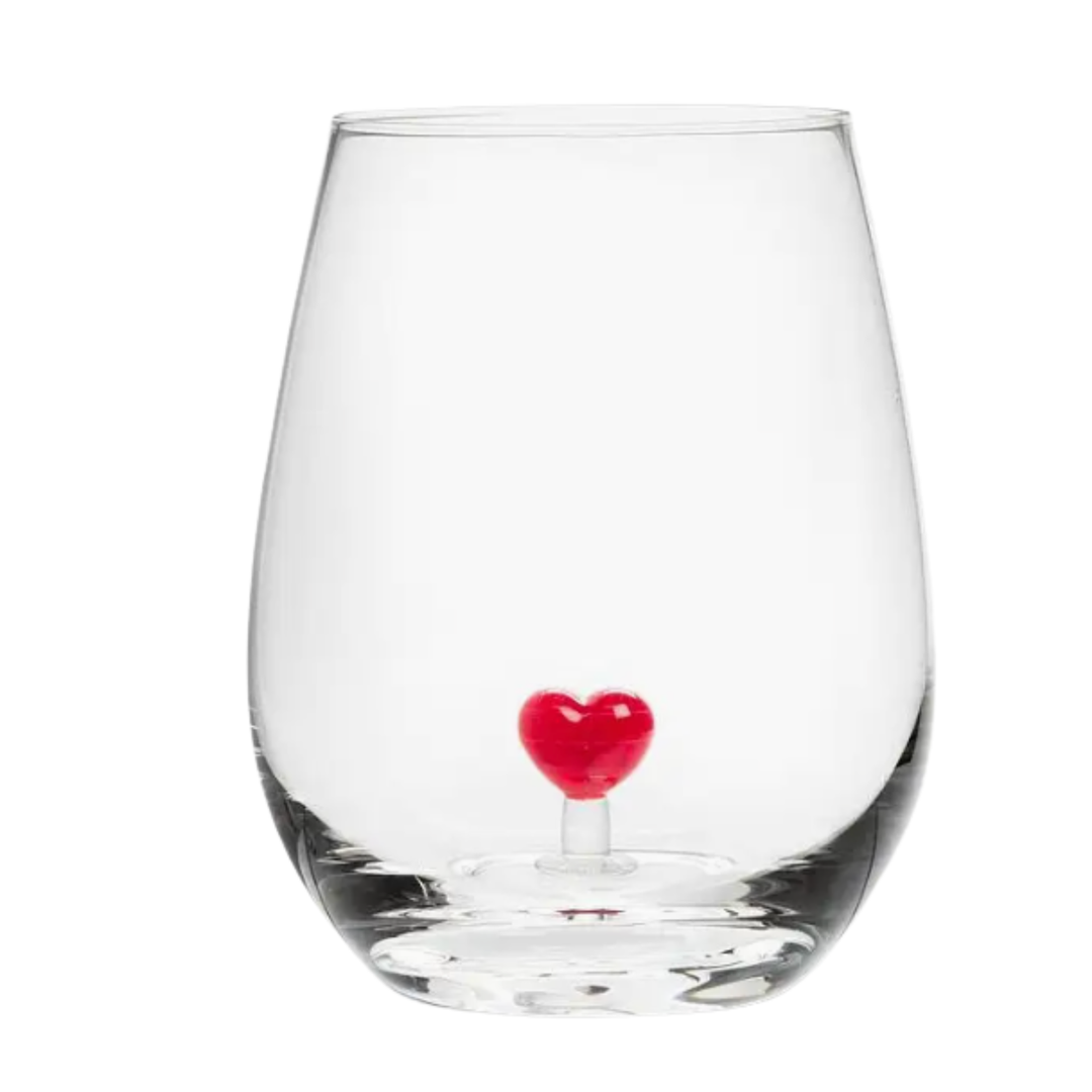 ABBOTT Heart Icon Stemless Wine Glass Default Title
