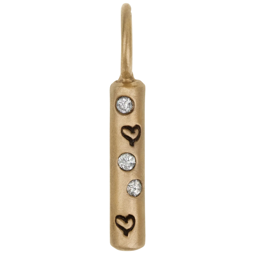 HEATHER B. MOORE Hearts and Diamonds Yellow Gold Small Round Bar Default Title