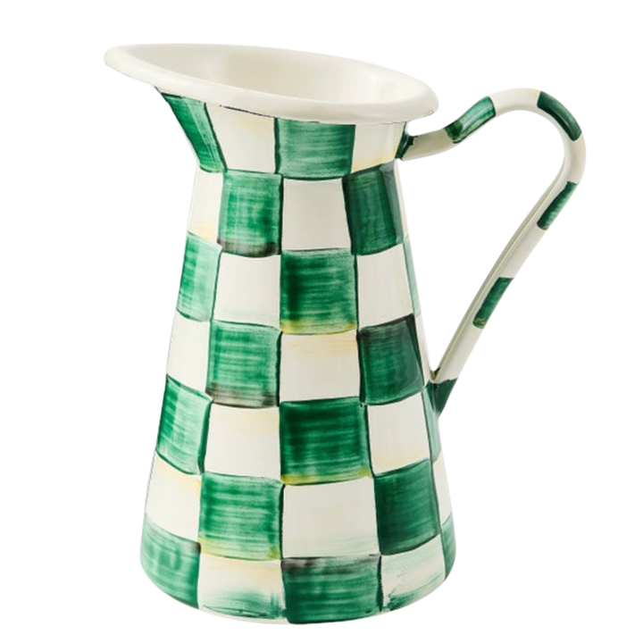 MACKENZIE CHILDS Emerald Check Medium Practical Pitcher Default Title