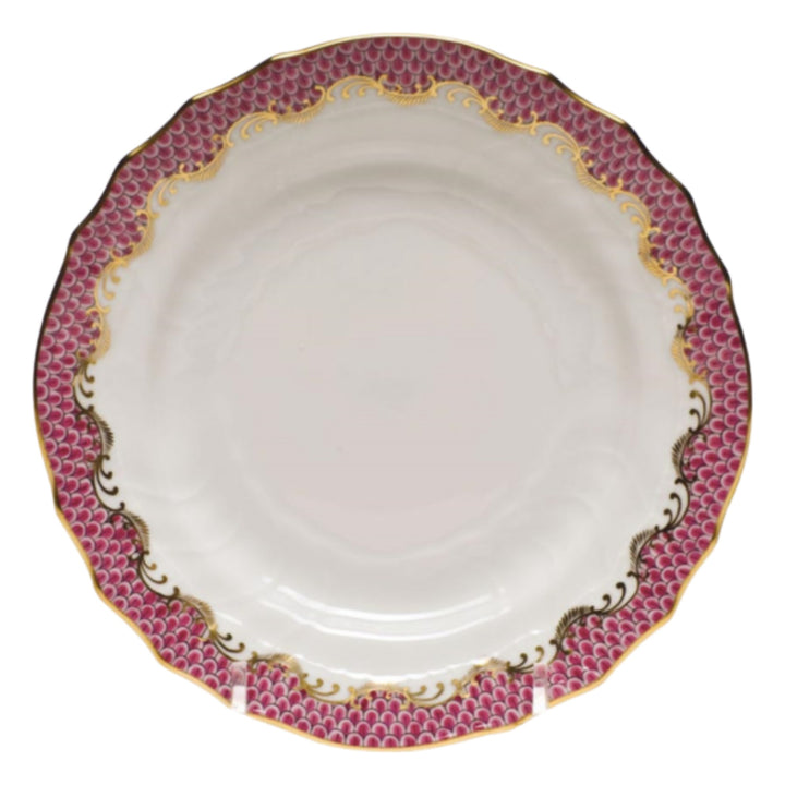 HEREND Fish Scale Pink Canton Saucer