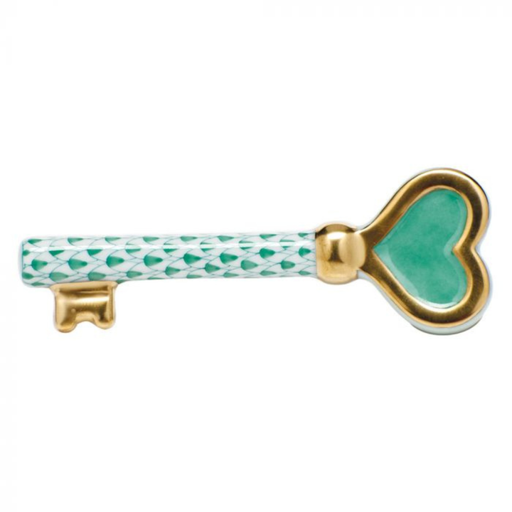 HEREND KEY TO MY HEART GREEN