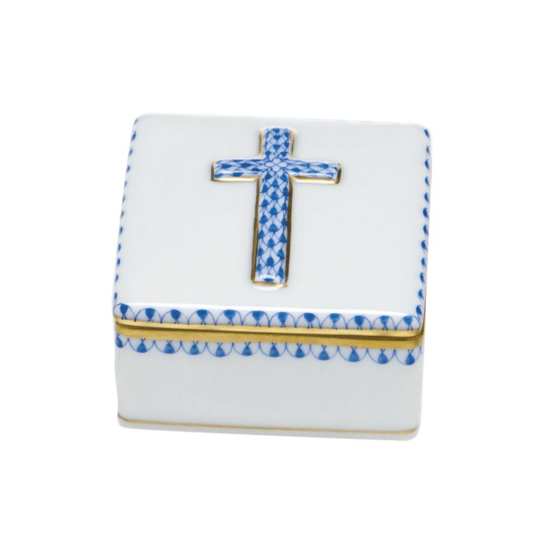 HEREND Prayer Box BLUE